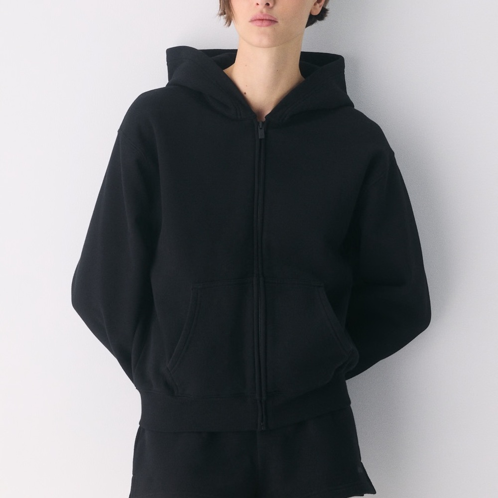 TNA Sweatfleece Cozy Fleece Perfect Fit Zip Hoodie - Black